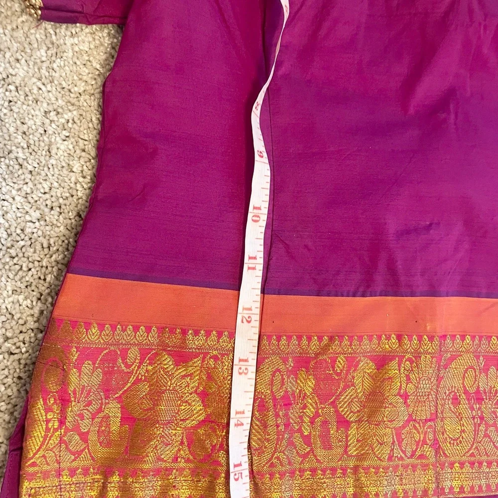 Kids kancheevaram silk traditional outfit